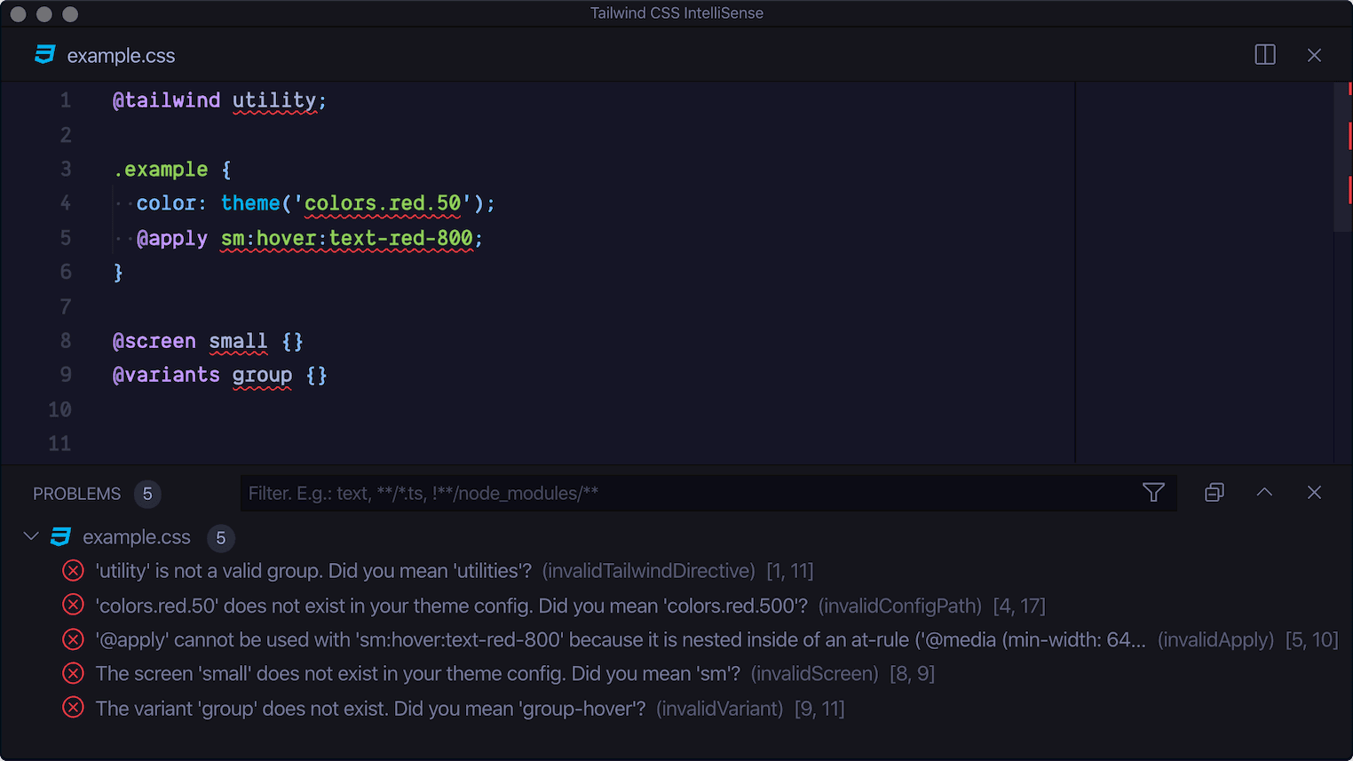 屏幕截图显示 CSS linting 操作